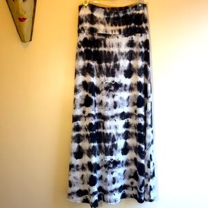 Medium tie dyed maxi skirt